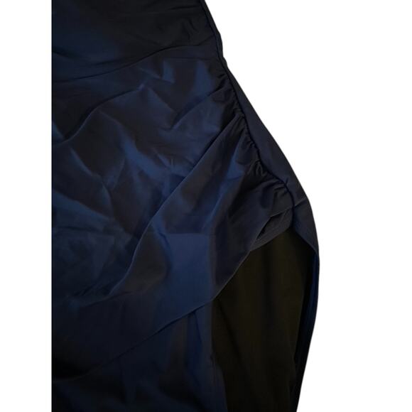 Hilor Ruched Twist Front One Piece Swimsuit Tummy Control Navy Blue Size 16 New - Picture 6 of 8